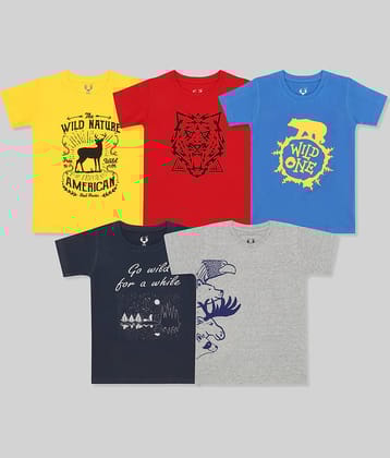 E1K Pack of 1 Boys Cotton T-Shirt ( Multicolor )