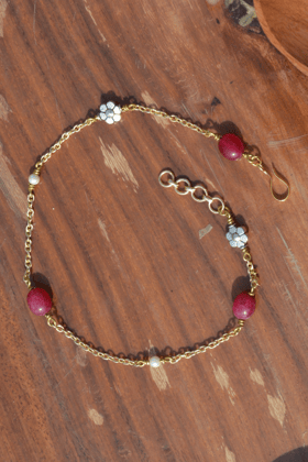 TURQUOISE FISH CHAIN (SINGLE) ANKLET-PAIR