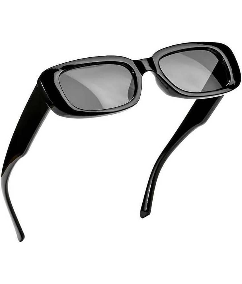 PIRASO Black Rectangular Sunglasses ( Pack of 1 )