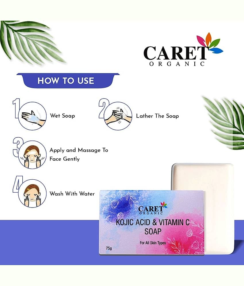 Caret Organic Skin Whitening Vitamin C Kojic Acid Bathing Bar for All Skin Type ( Pack of 1 )