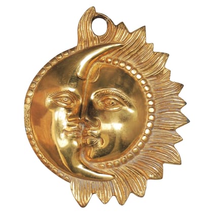 Brass Showpiece Sun And Moon Statue, Height : 6 Inch (BSMAS819 B)
