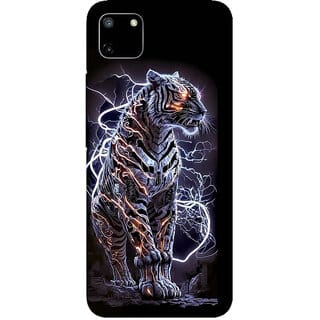 Yug Emporium Sticker For Oppo A16k Mobile Skin (3D Black Lion Theme Skin) (Mobile Back Cover, Black)