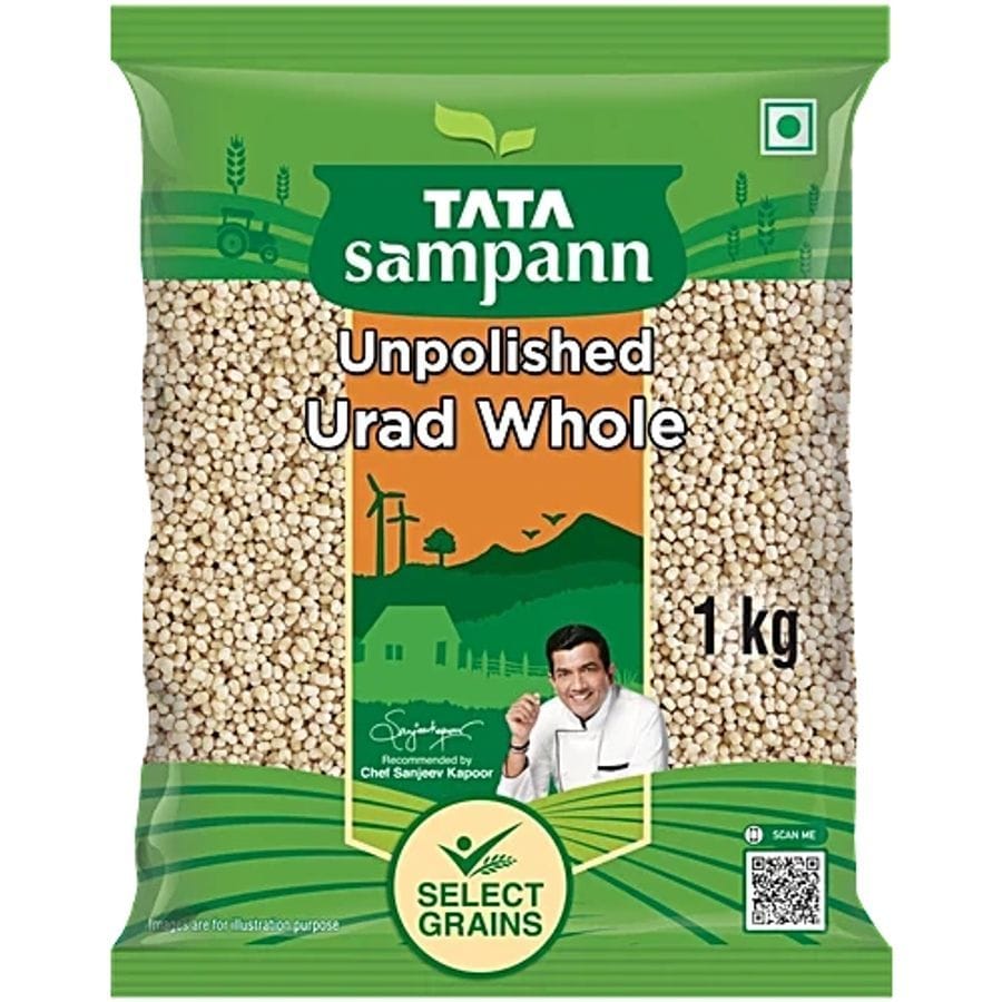 Tata Sampann Urad Dal/Uddina Bele Whole White, 1 kg - 1 kg - 1 kg - Three Unit