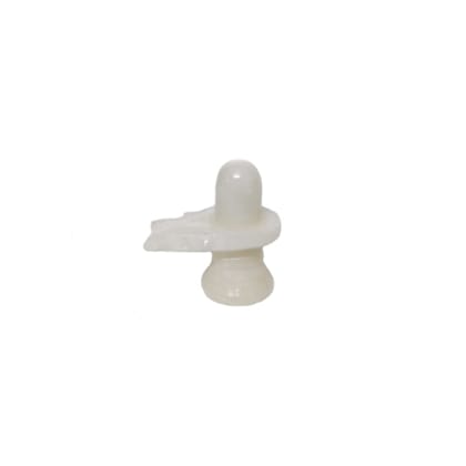 MAYAPURI White Marbel Stone Shiv Lingam/Shiv Ling/Shiva Linga for Home/Office Pooja