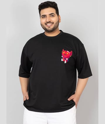 Chkokko Pack of 1 Cotton Blend Oversized Fit Men's T-Shirt ( Black )
