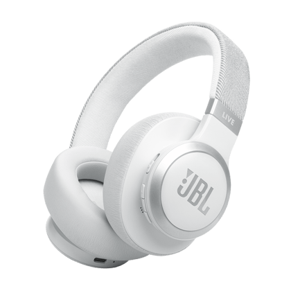 JBL Live 770NC True Adaptive Noise Cancellation Headphones Wireless Over Ear- White