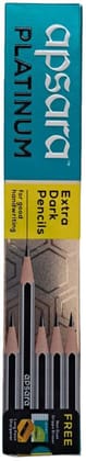 APSARA PLATINUM EXTA DARK PENCIL 10PIECES+1SHARPENER+1EARASER