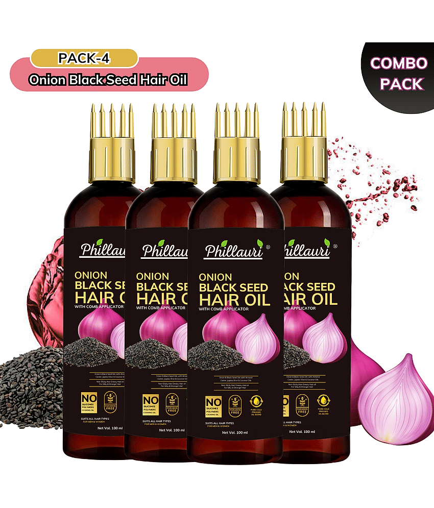 Phillauri - Anti Dandruff Onion Oil 400 ml ( Pack of 4 )