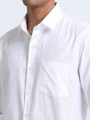 White Colour Cotton Shirt full sleeve-38