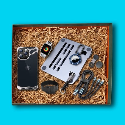 Tech Enthusiast - 8-in-1 Ultimate Gadget Gift Bundle-Blue / iPhone 12