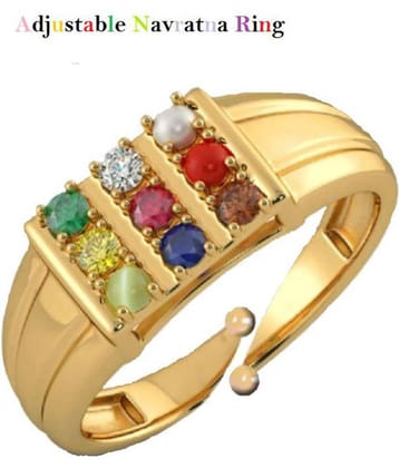 Navratna/Navgrah Panchdhatu Ring Natural Nav Stone ADJUSTABLE Ring