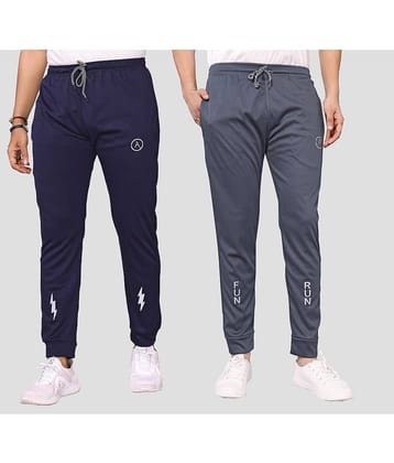 Anand Multicolor Lycra Men's Joggers ( Pack of 2 )
