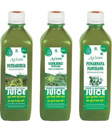 Axiom Stone , Punarnava Juice 500Ml + Axiom Patharchur Juice 500Ml + Axiomgokhru Juice 500Ml ,