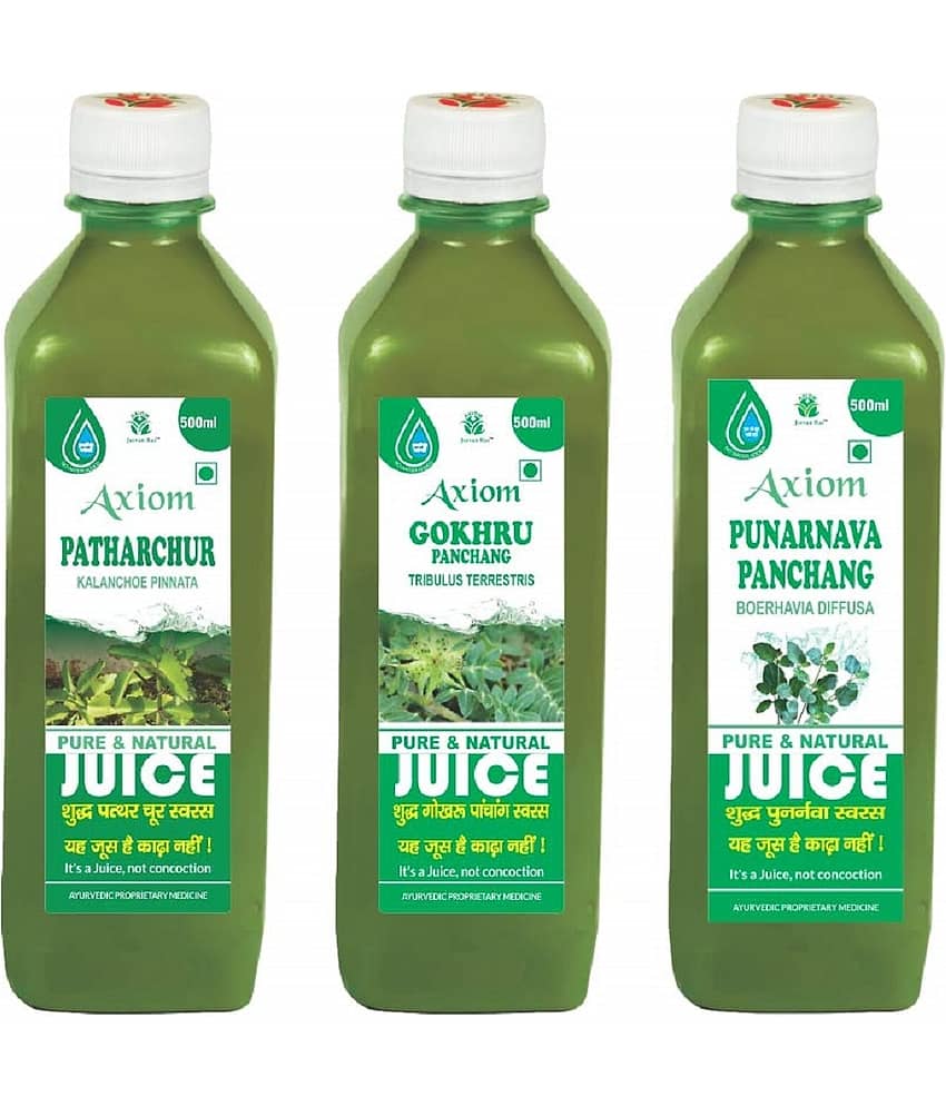 Axiom Stone , Punarnava Juice 500Ml + Axiom Patharchur Juice 500Ml + Axiomgokhru Juice 500Ml ,