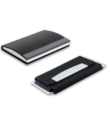 auteur 15-40  Multicolor Artificial Leather Professional Looking Visiting Card Holders for Men and Women Set of 2 (upto 15 Cards Capacity)