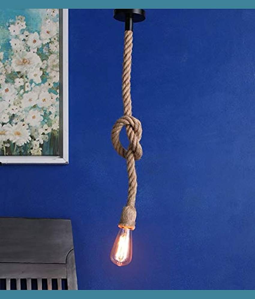 thriftkart Rope Pendant Hanging Ceiling Lamp Pendant - Pack of 1