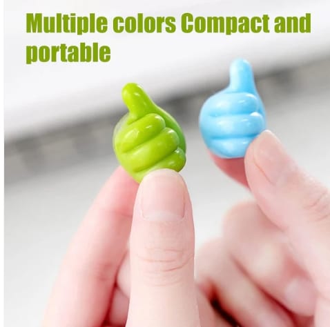 Thumb Cable Clips (Pack of 10, Multi-Color):