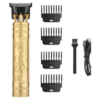 VINTAGE T9 Professional Cordless Hair Trimmer with Buddha Design - Gold