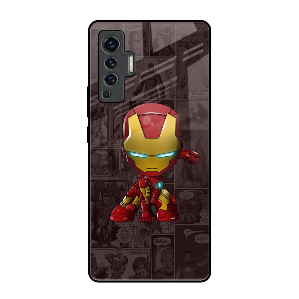 Angry Baby Super Hero Glass Case for Vivo X50