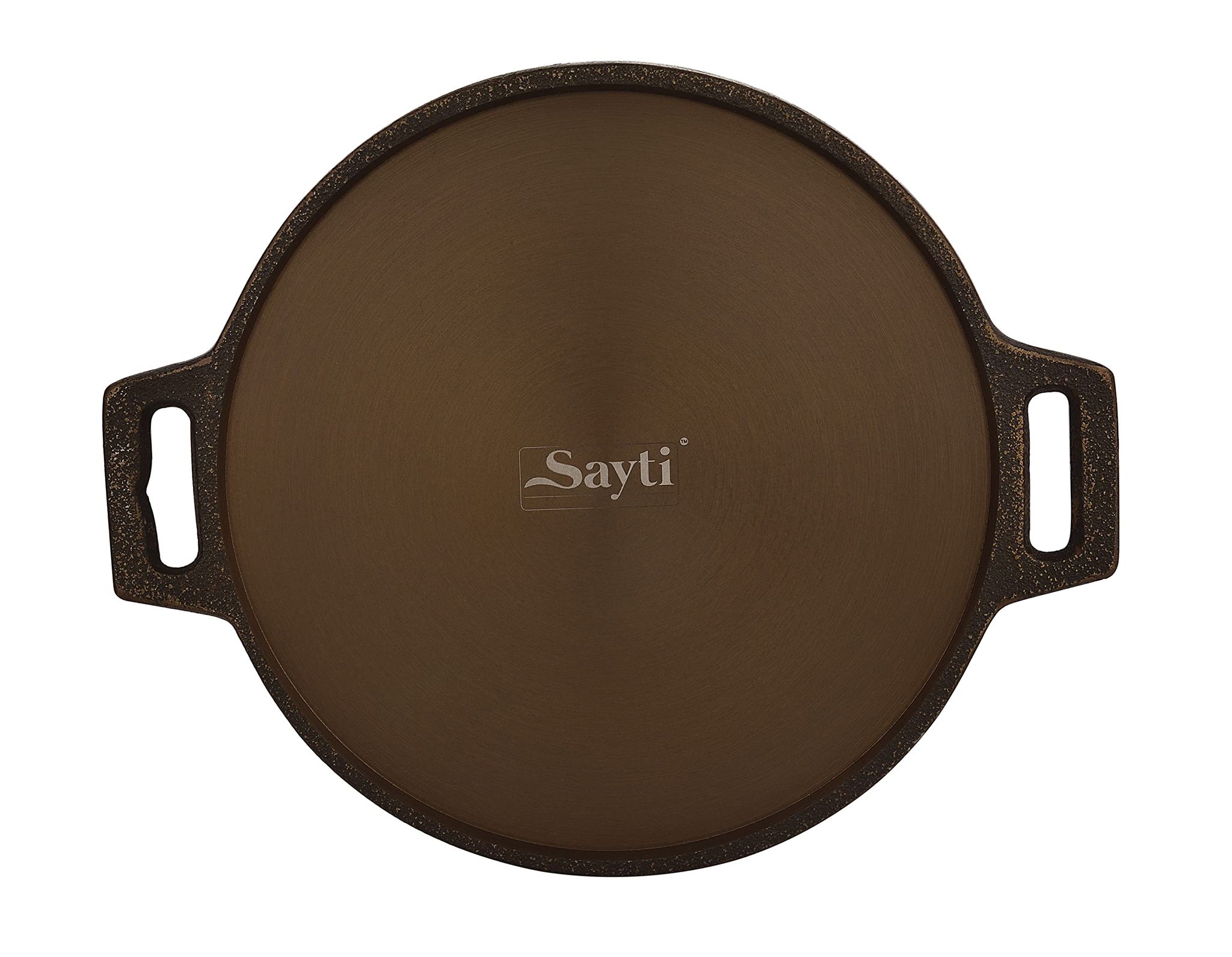 Sayti RK Pre-Seasoned Cast Iron Tawa for Dosa| Induction Friendly |30cm/12Inches | Nonstick, Pre-Seasoned Tawa, 100% Pure & Toxin-Free, No Chemical Coating, Black