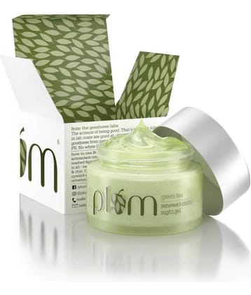 Plum Green Tea Night Gel Cream | Anti-aging Oil-free Moisturizer with Glycolic Acid (50 ml)