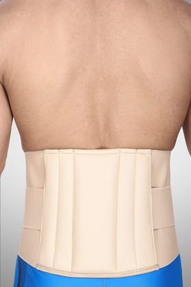 EZYFIT Lumbo Sacral Support Belt (Waist & Back Support Belt) - for Men & Women, Cotton Fabric (L)