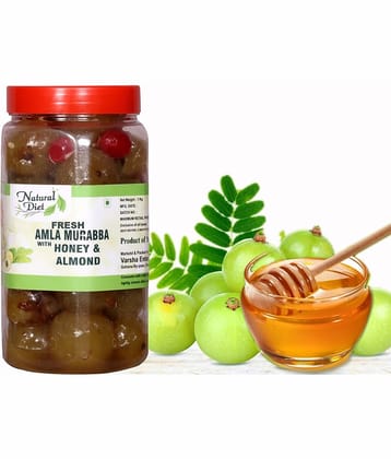Natural Diet FRESH Amla Murabba with Organic Honey | 100% Fresh Amla with Homemade Taste & Natural Ingredients Pickle 1 kg