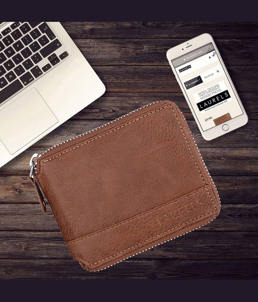 Laurels Leather Beige Casual Regular Wallet