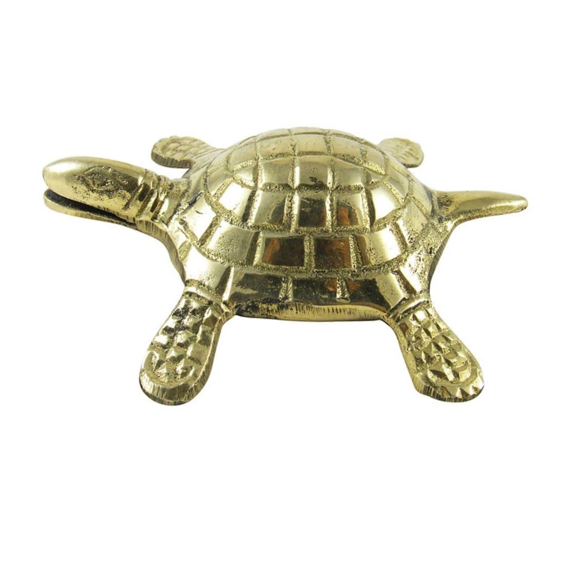 MAYAPURI Brass Turtle for Vastu Feng Shui Tortoise, Good Luck | Best Wishes Gift (Pack of 1)