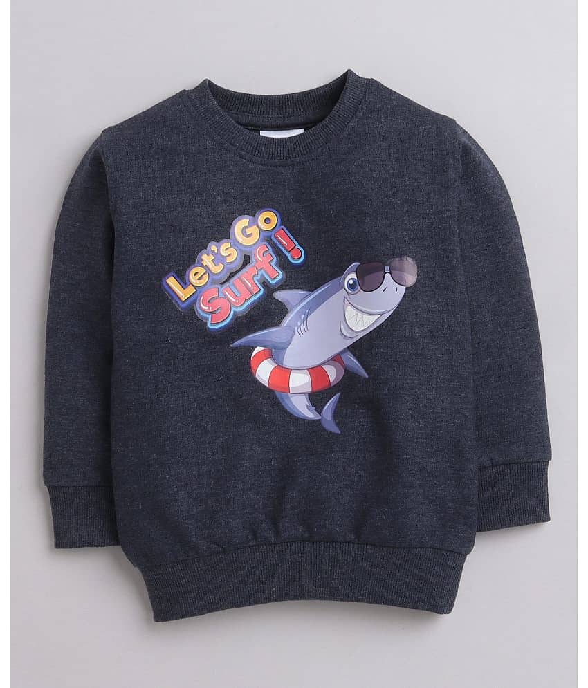 BUMZEE Pack of 1 Boys Cotton Sweatshirt ( Navy )