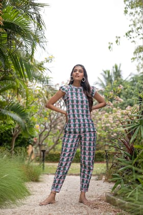 Square Stones Printed Co-Ord Set-S