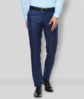Inspire - Blue Polycotton Slim - Fit Men's Formal Pants ( Pack of 1 )