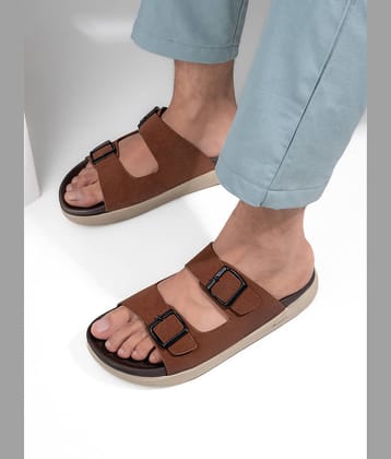 Fentacia Brown Men's Slide Flip Flop