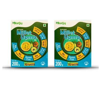 Milletsy Millet Upma Instant Mix Pack of 2| 200 gm each