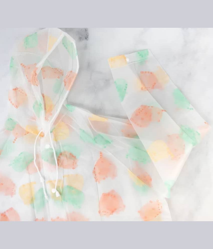 Infispace Polyester Long Raincoat - Multi Color