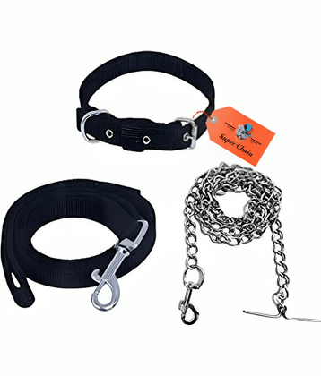 super chain - Red Combo (Collar Belt and Leash) ( Small )