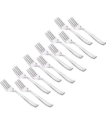 Analog kitchenware - Silver Stainless Steel Salad Fork ( Pack of 12 )