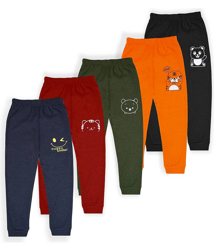 J&JP Pack of 5 Boys Cotton Blend Trackpant ( Multicolor )