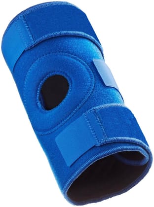 Ezyfit Open-Patella Knee Support for Arthritis, Joint Pain Relief with Adjustable Strap & Breathable Neoprene Material (Free Size)