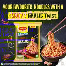 Maggi Spicy Garlic Noodle 62 GRAM