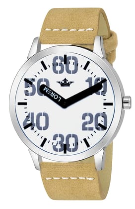 LOREM White Professional Look Analog Watch for Men LR62-UF LOREM White Professional Look Analog Watch for Men LR62-UF