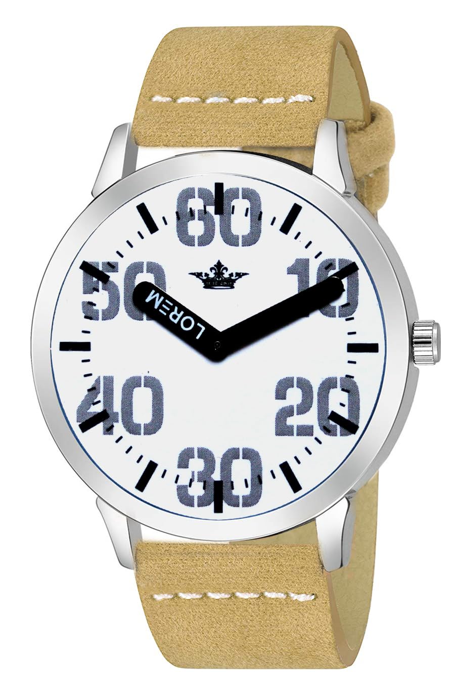 LOREM White Professional Look Analog Watch for Men LR62-UF