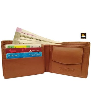 WENZEST - Tan Leather Men's Regular Wallet ( Pack of 1 )