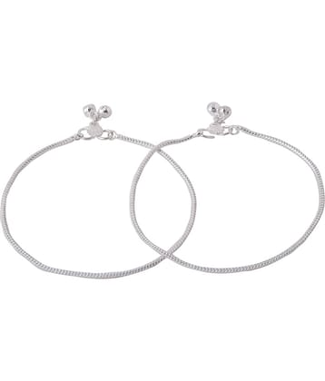 VIRAASI - Silver Anklets ( Pack of 1 )