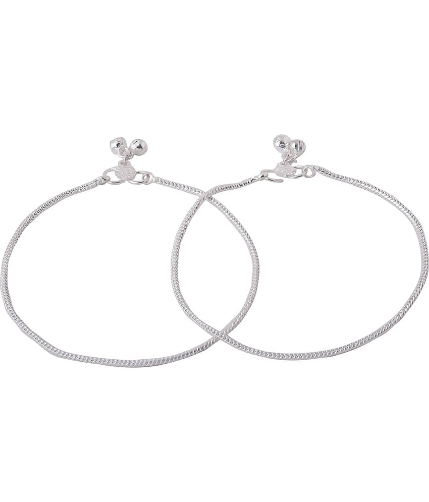 VIRAASI - Silver Anklets ( Pack of 1 )