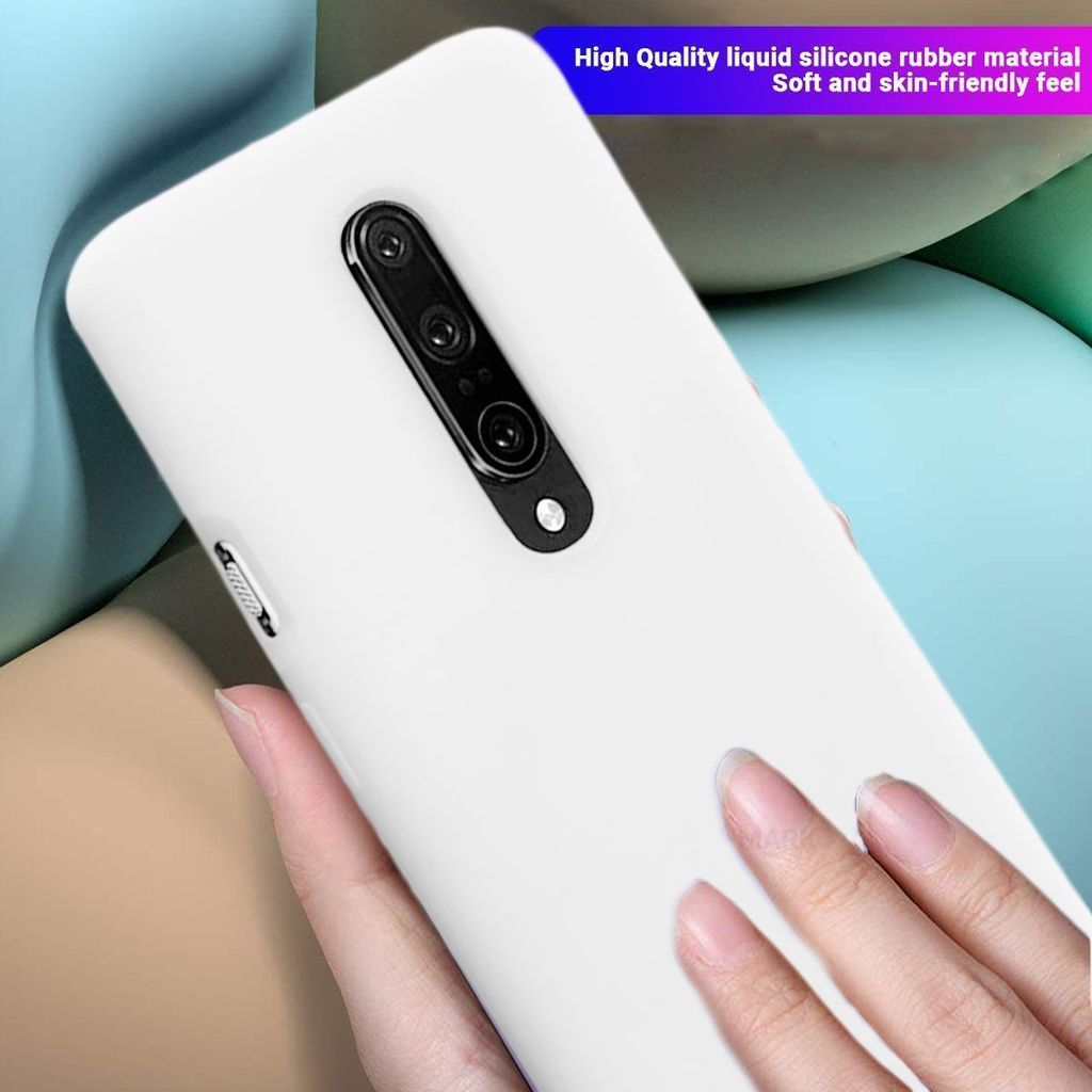 LIRAMARK Liquid Silicone Soft Back Cover Case for OnePlus 8/1+8