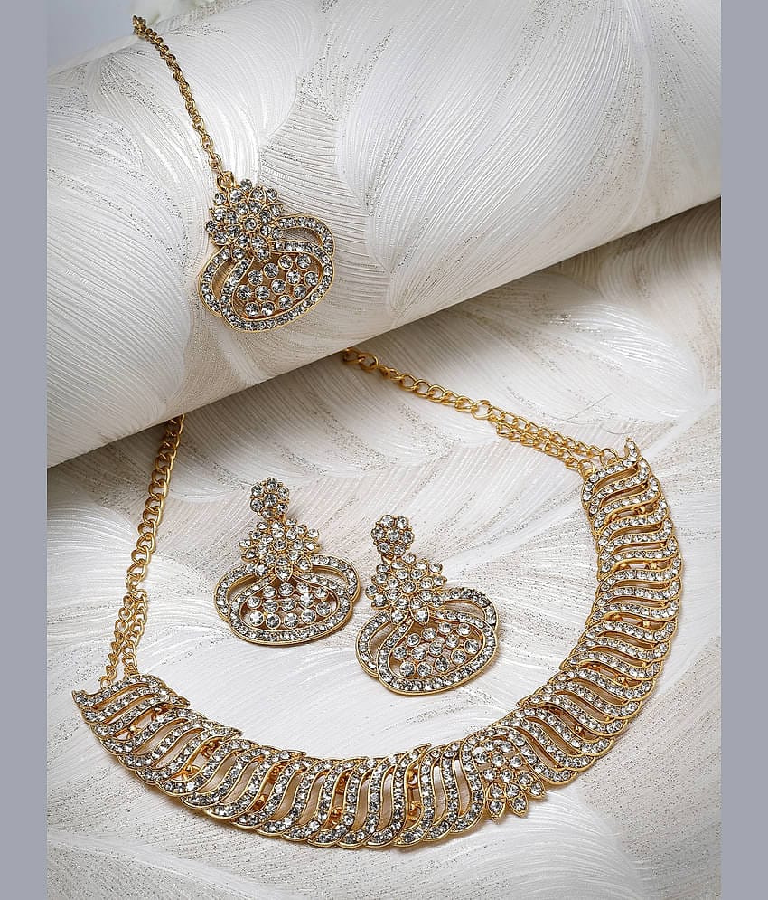 Sukkhi Gold Alloy Necklace Set ( Pack of 1 )