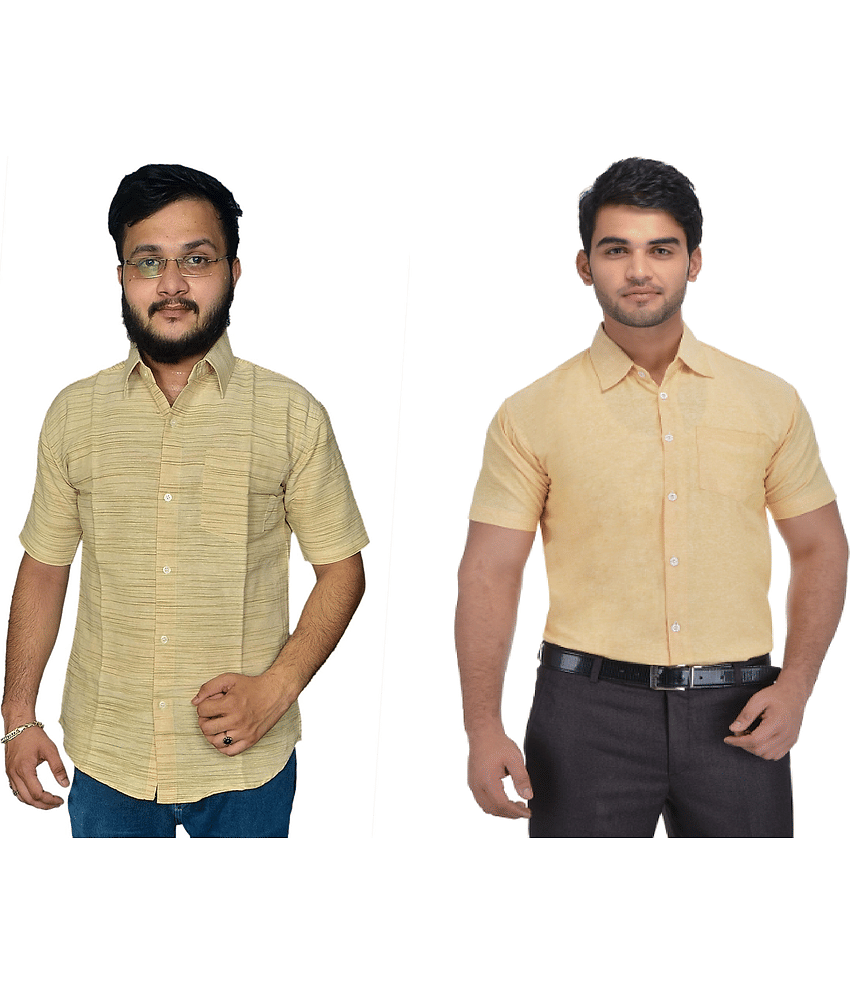 DESHBANDHU DBK Cotton Regular Fit Half Sleeves Men's Formal Shirt - Multi ( Pack of 2 )