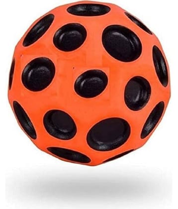 DENFE   Moon Ball Pack of 1 – High Bounce Rubber Ball for Outdoor Fun, 7 cm Diameter, Durable Multicolor Design for Kids & Adults, Perfect for Baseball, Catch, and Recreation