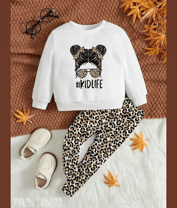 VELION Pack of 1 Baby Girls Cotton Blend Sweatshirt With Pajama ( Black )